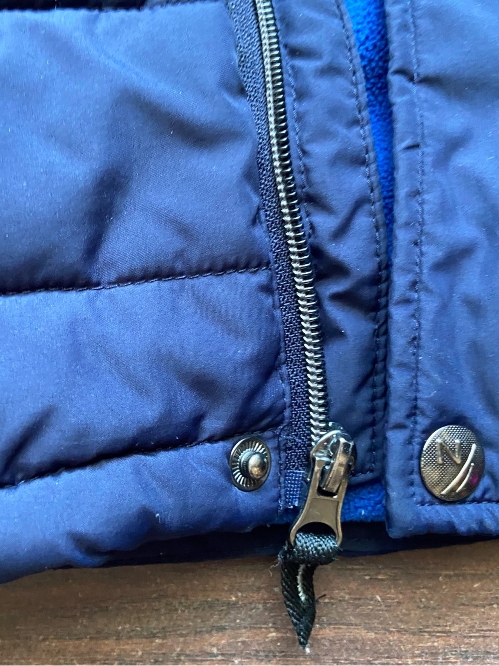 NAUTICA BLUE PUFFER JACKET 12 mo - Picture 2 of 3